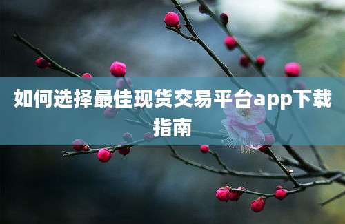 如何选择最佳现货交易平台app下载指南