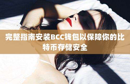 完整指南安装BCC钱包以保障你的比特币存储安全