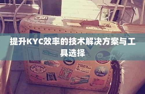 提升KYC效率的技术解决方案与工具选择