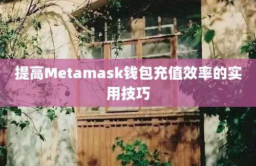 提高Metamask钱包充值效率的实用技巧