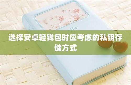 选择安卓轻钱包时应考虑的私钥存储方式